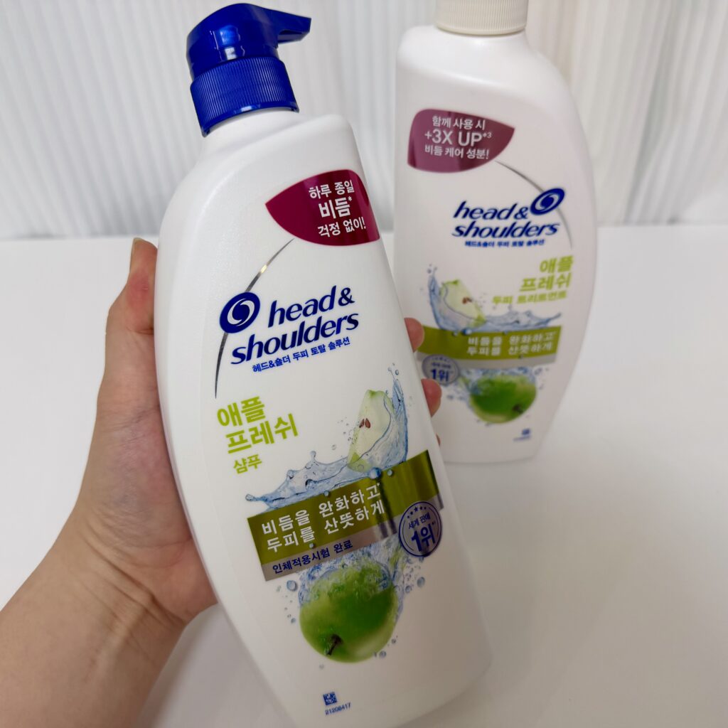 헤드앤숄더 애플프레쉬 크기비교